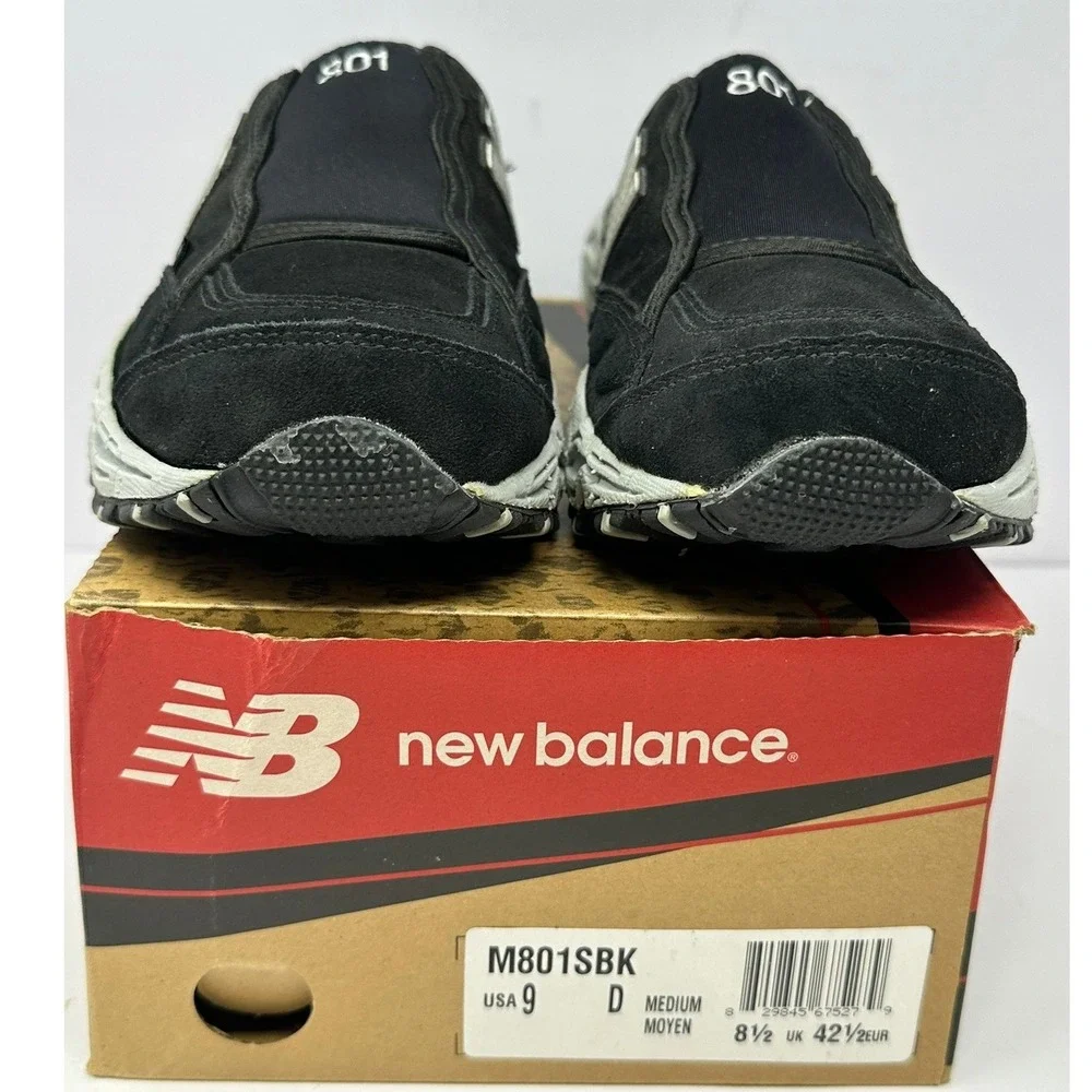 New Balance 801 All Terrain Mules Mens 9 Black Grey Slip On Shoes M801SBK